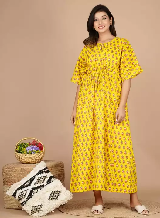 Post image *Hand Block Printed Cotton Long Night Dress*

*🔶Fabric - 100%  Pure Cotton*

*🔶Size - Free Size Up 36 To 46*

*🔶Lenth 52 inch*

*🔶Full Stock Available* 


🔚🔚🔚🔚🔚🔚🔚🔚🔚🔚🔚🔚🔚🔚🔚