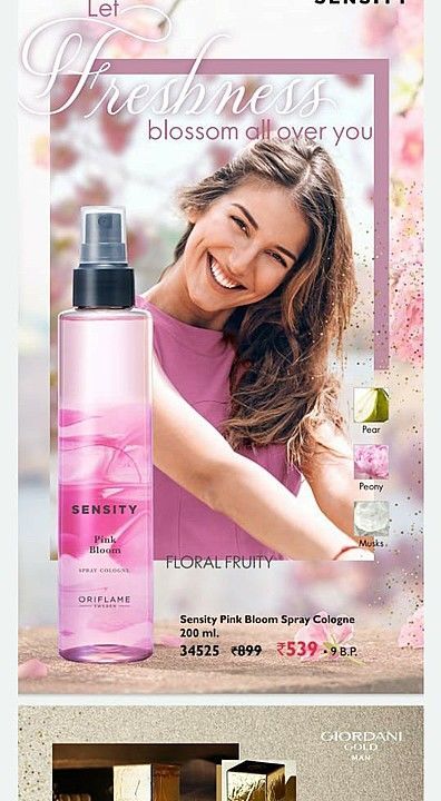 Sansity pink bloom spray cologen uploaded by business on 11/2/2020