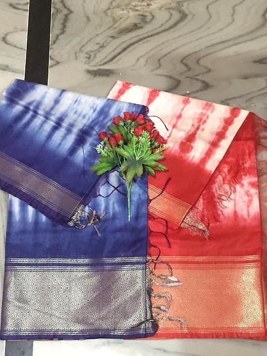 Post image #NEW_LINEN_SILK_SAREE-TWO COLOR-COLOURED