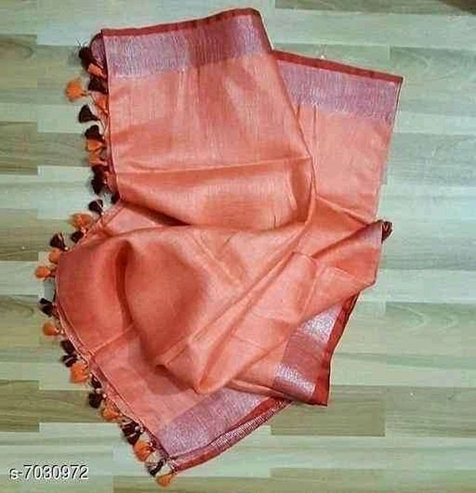 PURE LINEN LINEN SAREE WITH RED BORDER
SHIPPING FREE uploaded by business on 11/3/2020