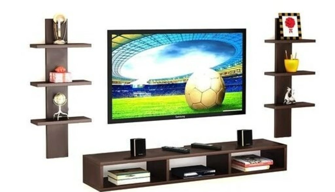 QBISTARO® Wooden Wall Mounted TV Unit WITH Shelves, TV & Entertainment   Cabinet for Wall, uploaded by business on 6/16/2022