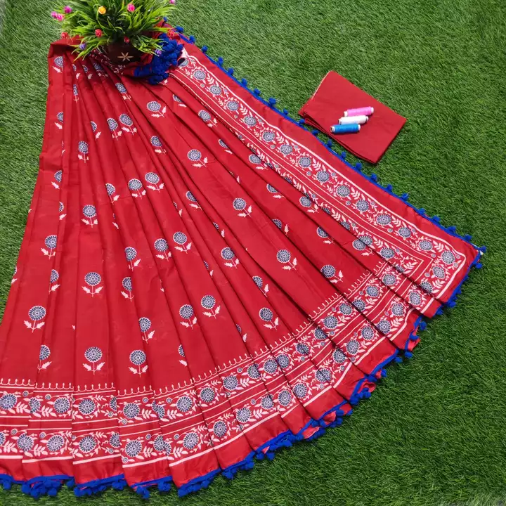 Pompom saree uploaded by Nama handicraft on 6/16/2022