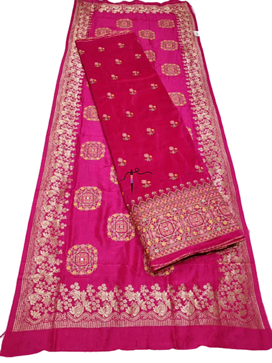 2.25 meter Pure silk Kantha work  uploaded by Bakshi Holdings  on 11/3/2020