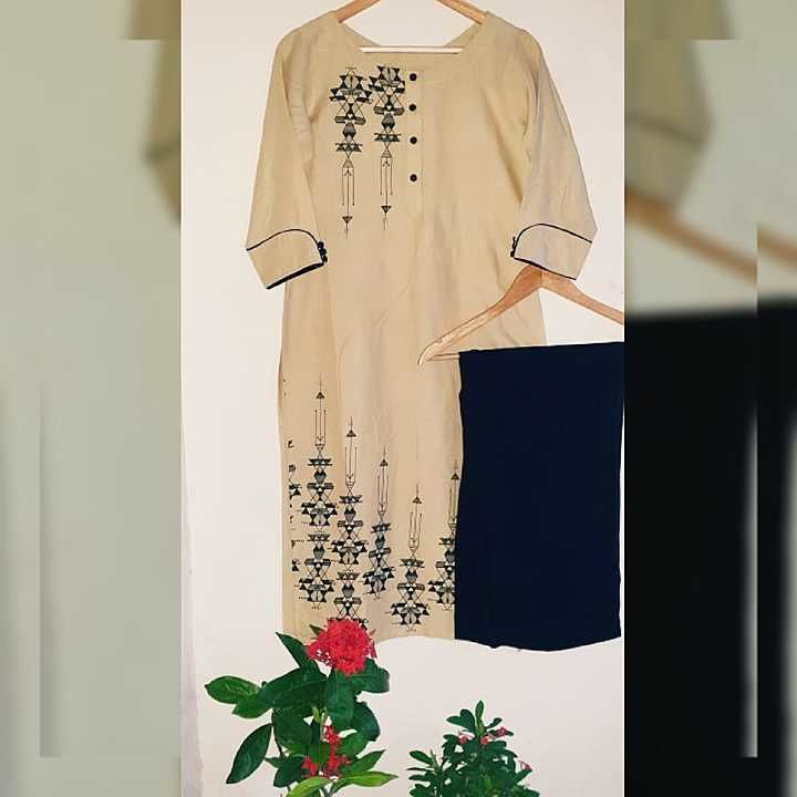 Rayon kurta with jingle strings print with plazzo uploaded by D&D enterprises on 11/3/2020