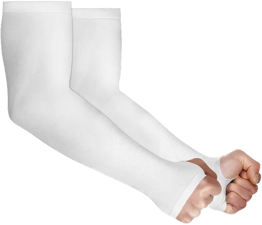 Arm sleeves (T0) colour White  uploaded by business on 6/17/2022