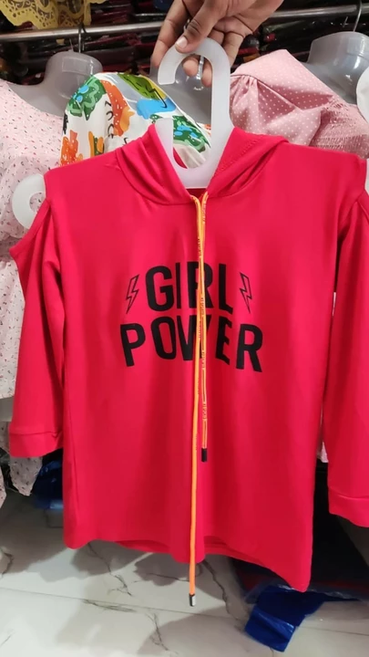 Crop T shirt with hoodie  uploaded by मॉडर्न अप्सरा लेडीज वेअर on 6/17/2022
