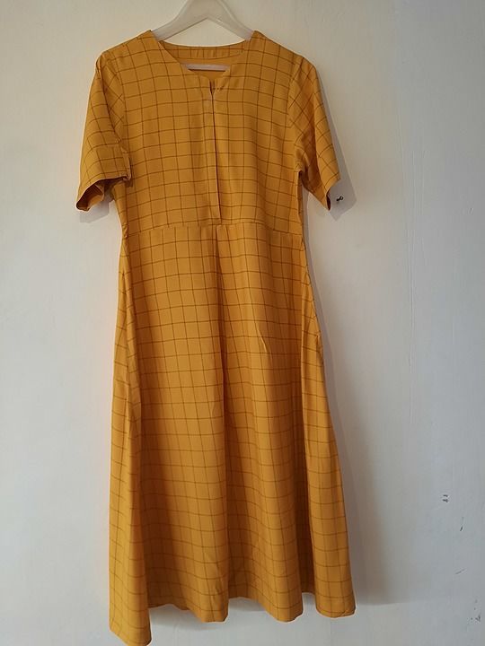 Rayon 120 gm Dress with tab on sleeves  uploaded by business on 11/3/2020