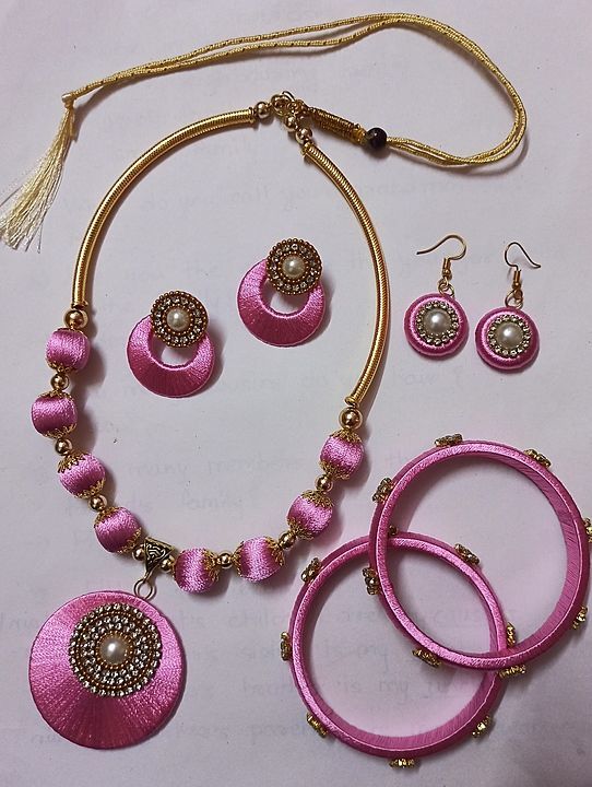 Dili thread jewellery set uploaded by Rucha creation on 11/3/2020