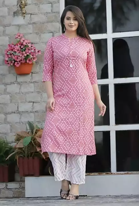 Rayon Kurti with Pant Set uploaded by Rupru Fashion Private Limited on 6/17/2022