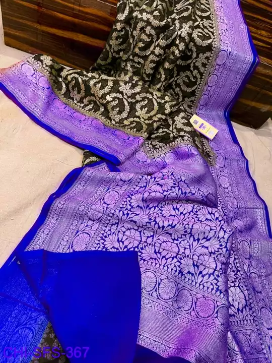Banarsi fancy daybal semi Georgette sarees available  uploaded by business on 6/17/2022