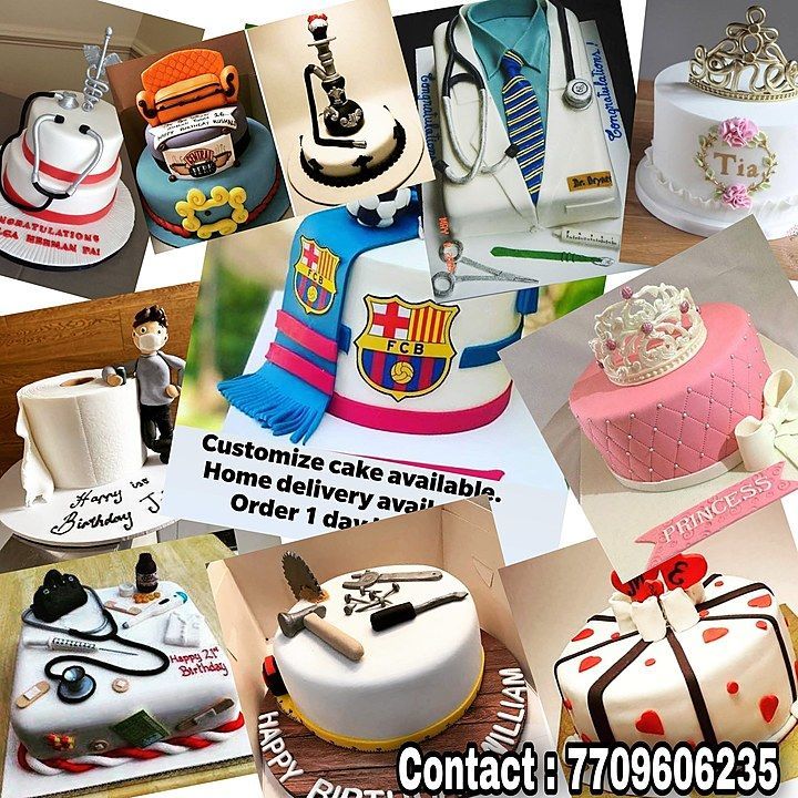 Post image Customise cake. Order 1 day before. Home delivery available. Contact on 7709606235 To order now.