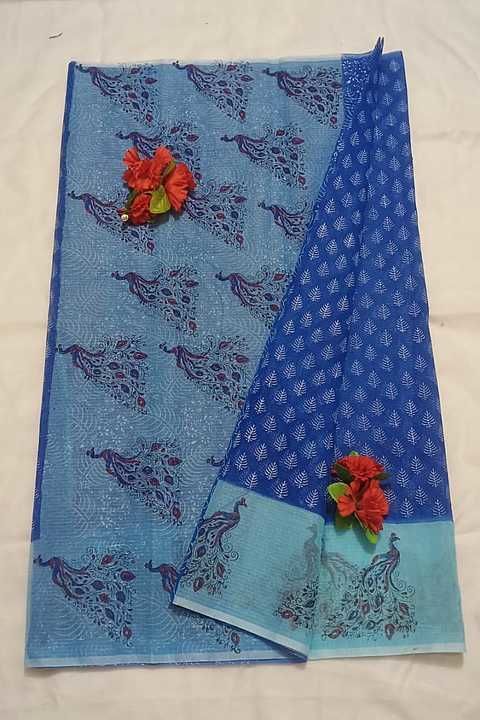 Kota doriya saree hand block printed saree  uploaded by business on 11/3/2020
