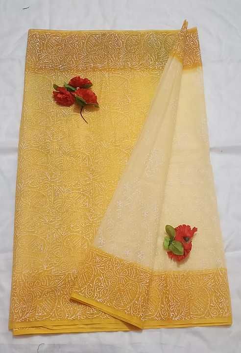 Saree Kota doriya hand block printed saree  uploaded by business on 11/3/2020