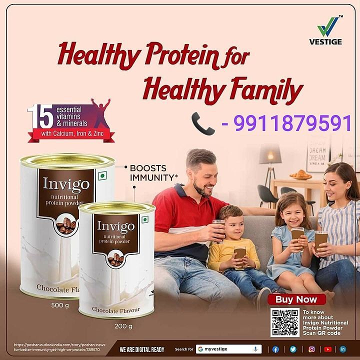 Invigo Protien Powder (500 Gram) for healthy Family uploaded by Gold spices and dry fruits on 11/3/2020