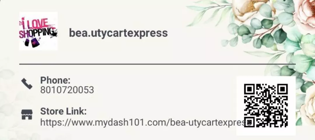 Visiting card store images of Bea.utycartexpress