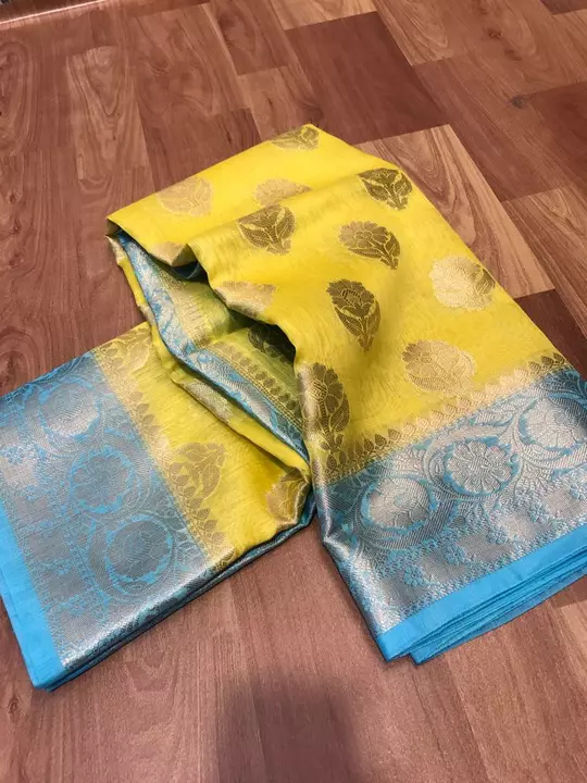 Linen silk Banarsi saree uploaded by The goodwill of LINEN on 6/18/2022