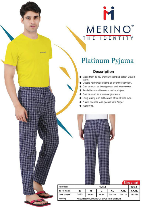 Post image SHREYAS ENTERPRISES 3-3-869, Maharana Pratap Bhavan, 1st floor, Kutbi Guda,Hyderabad, Telangana 500027
Summer Special Mens Pyjama
Size : S TO 3XL