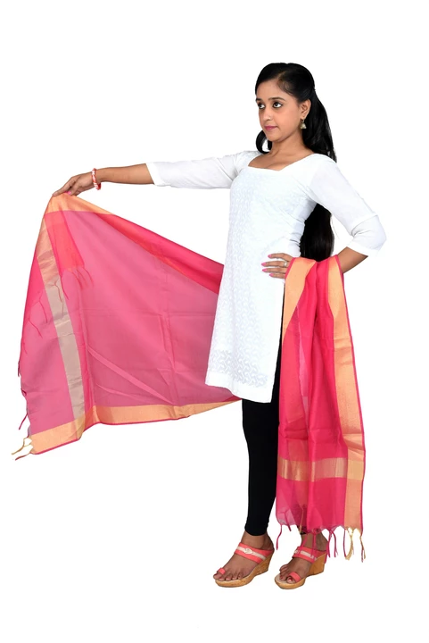 Pink color art silk dupatta uploaded by business on 6/19/2022