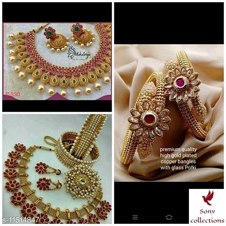 DIVA GODDESS KAMPU STONE TEMPLE JEWELERY SET FOR WOMEN & GIRLS

Base Metal: Copper
Plating: Gold Pla uploaded by Sony collections on 11/4/2020