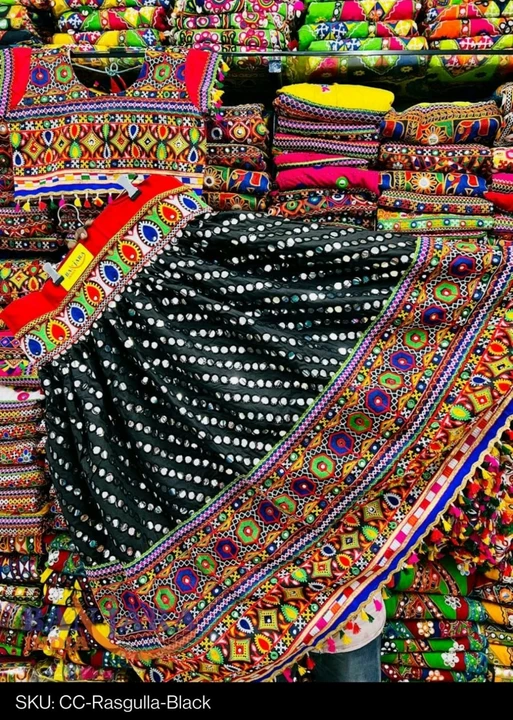 Cotton kathiyawadi work chaniya choli for navratri /garba/theme based dressing  uploaded by Vdesi trendz on 6/20/2022
