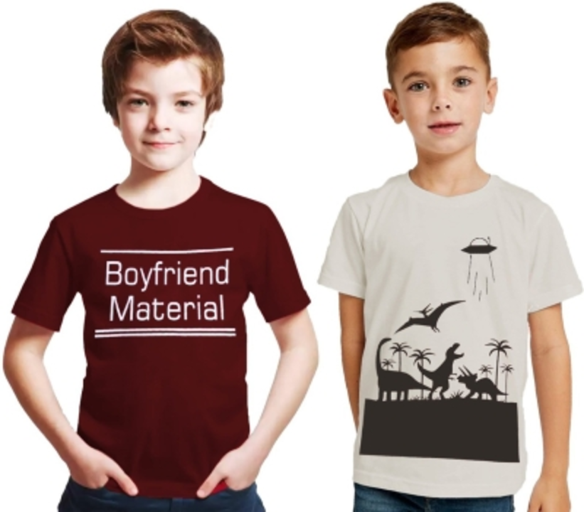 Boys Printed Pure Cotton T Shirt uploaded by Parveen Oberoi on 6/20/2022