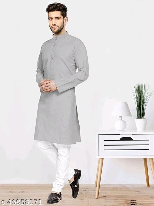 Men's straight solid kurta only uploaded by business on 6/20/2022
