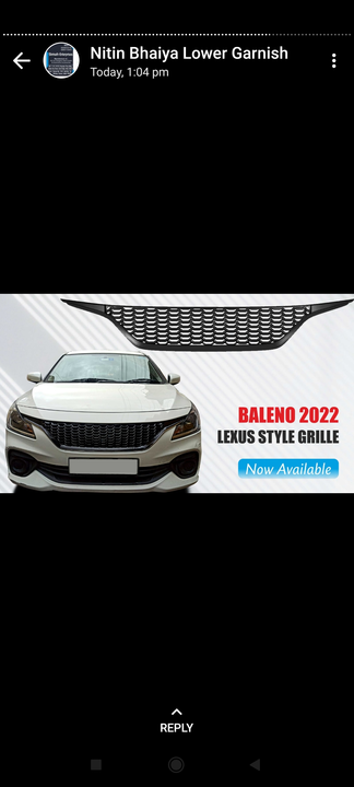 Baleno 2022 grill uploaded by Al Kabir Car Accessories on 6/20/2022