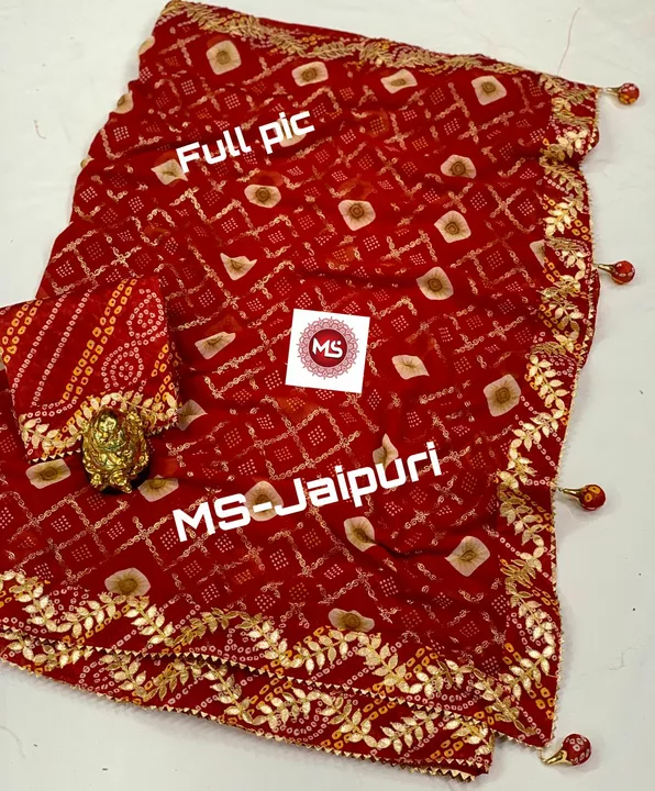 MS BRAND  presents 
New design launch in bandhni 😍

Details 
Fabric:- weight less bandhni foil prin uploaded by business on 6/20/2022