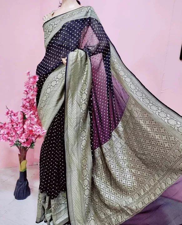 Banarasi Pure handwoven khaddi Georgette Saree uploaded by business on 6/20/2022