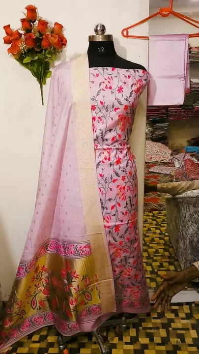 Banarasi Chanderi Silk Jamdani Suits-Dupattas uploaded by business on 6/20/2022