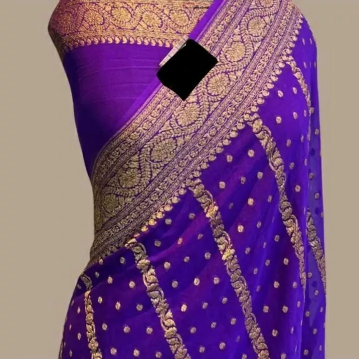 Banarasi Pure handwoven khaddi Georgette Sarees uploaded by Ismaily Arts on 6/20/2022