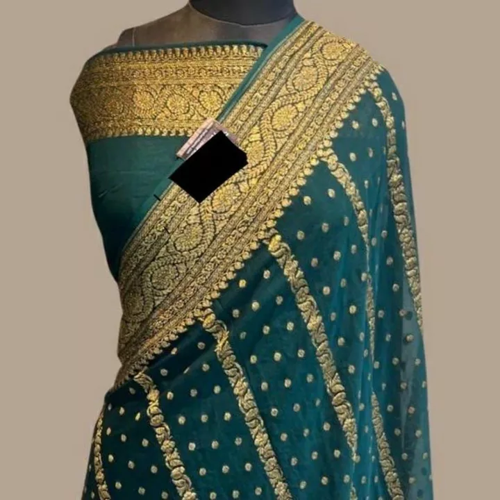 Banarasi Pure handwoven khaddi Georgette Sarees uploaded by business on 6/20/2022