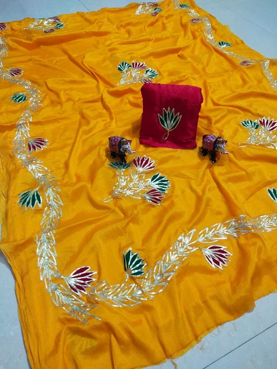 Handmade Gotapatti Work Chiffon Saree uploaded by Shree Ganesh Trades on 6/20/2022