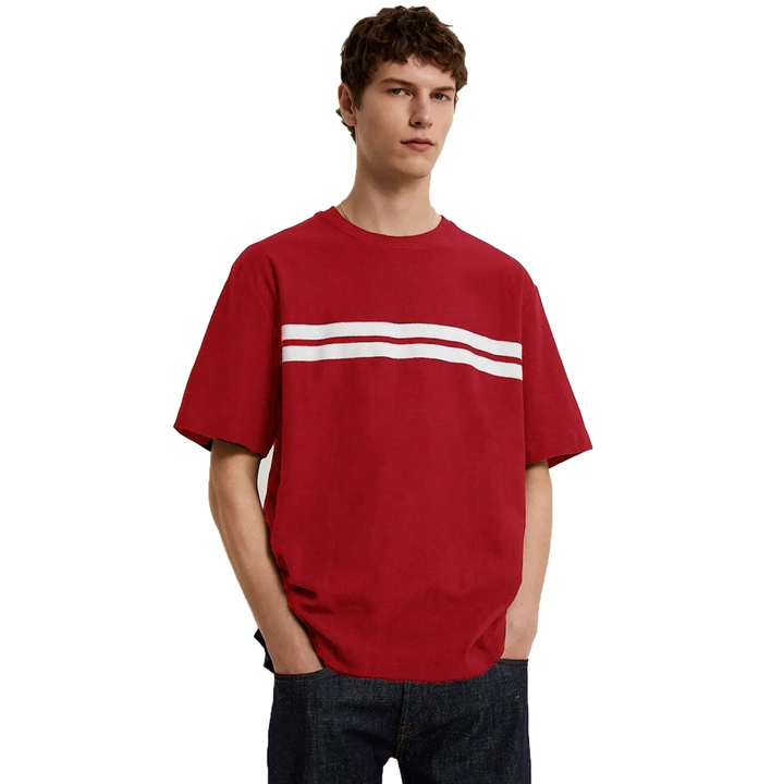 Styvibe Men Maroon Contrast Detail Round Neck Half Sleeve T-Shirt uploaded by business on 6/21/2022