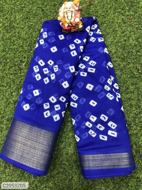 Post image *Catalog Name:* New Bandhani Print Cotton Saree⚡⚡ Quantity: Only 5 units available⚡⚡*Details:*&lt;p&gt;&lt;span style="background-color: rgba(255, 192, 203, 0.3);"&gt;Product Name: New Bandhani Print Silk Saree Package Contains: 1 piece of Saree with Running Blouse piece Sarees Fabric: Silk  Blend Saree Work: Bandhani Print Blouse Fabric: Silk  Blend Blouse Work: Bandhani Print Saree Length: 5.5 mtr Saree Blouse Length: 0.8 mtr Weight: 450&lt;/span&gt;&lt;/p&gt;Designs: 7💥 *FREE Shipping* 💥 *FREE COD*💥 *FREE Return &amp; 100% Refund*🚚 *Delivery:* Within 7 daysBuy online:https://www.mydash101.com/Shop06751913/catalogues/new-bandhani-print-cotton-saree/4902910707?null