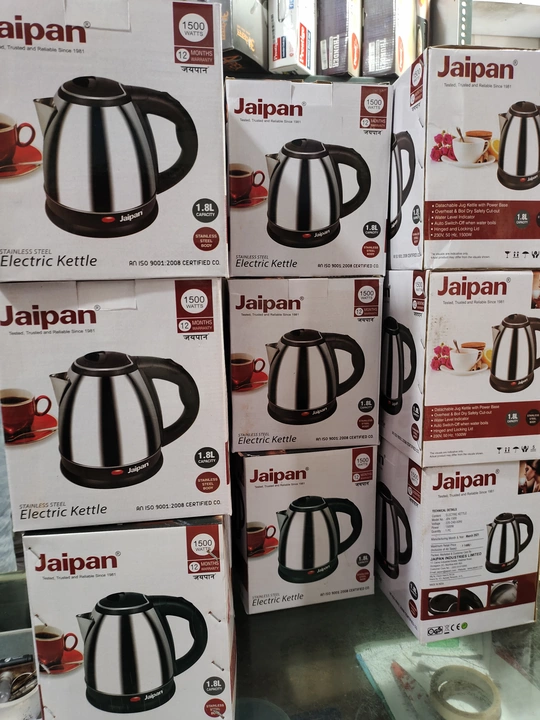 Jaipan 1.8Ltr electric kettle  uploaded by Bharat Traders on 6/21/2022