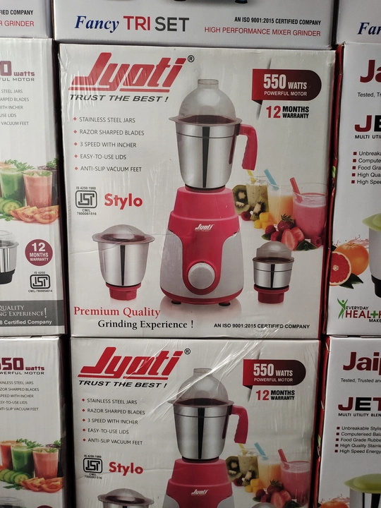 Jyoti Stylo 550watts Copper winding Mixer uploaded by Bharat Traders on 6/21/2022