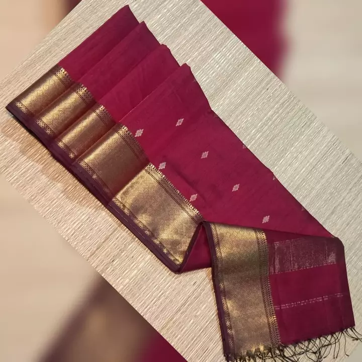 Maheshwari Handloom silk cotton saree uploaded by business on 6/21/2022