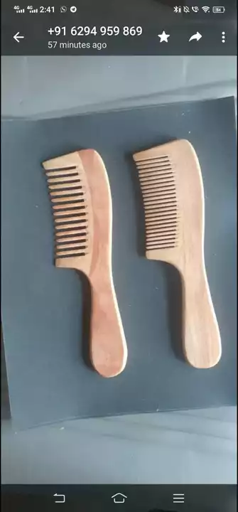 Royal handle NEEM WOOD HAIR COMB uploaded by business on 6/21/2022