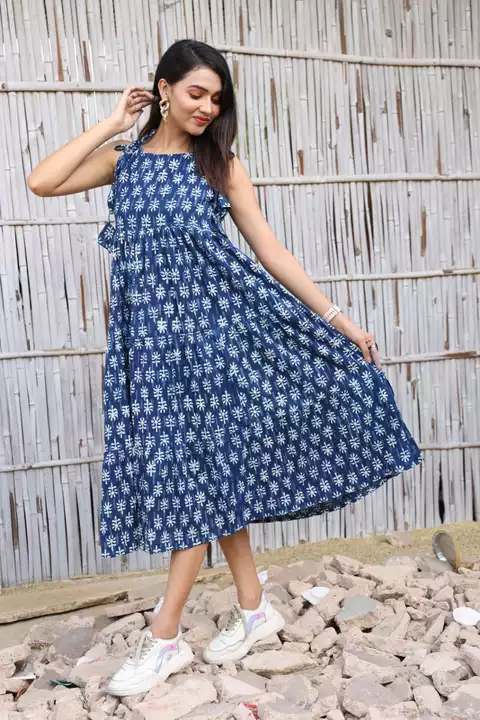 Hand block printed Cotton dress  uploaded by RB textile on 6/21/2022