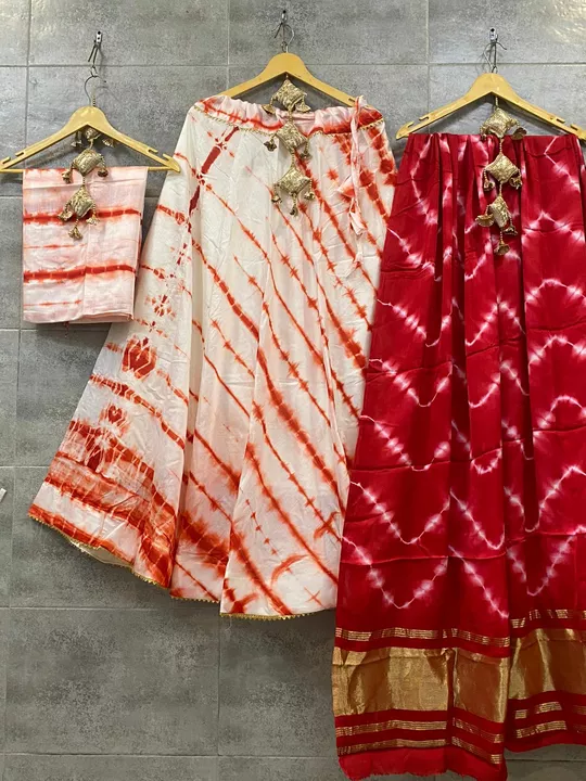 Post image Mi 🛍️🛍️🛍️*
*🔥NEW ARRIVALS🔥*
*💖Shibori chaniya choli with heavy gaji lagdi pallu dupatta*
*⛱️ Fabric: Chanderi Silk*
*⛱️Flare - 5 mtr*
*⛱️Blouse - unstitch 1 mtr*
*💞Size**♦️Chaniya - 42**♦️Duptta - 2.7 mtr*
*❣️With heavy lining**❣️With heavy gotta border**❣️Fully stitch chaniya*
*💸FULL SET Price :- 1740/-+🚢*

💃 💃 💃 💃 💃
*🔰FULL STOCK AVAILABLE... SEND ORDERS WITHOUT INQUIRIES🔰*
*❤‍🔥Best &amp; Guaranteed Rate with Better Quality❤‍🔥*
*NOTE :-**“Hello dear reseller plz be aware from replica product , in replica product dealer gives you a chanderi silk duppta and that cost is around 300-350 rupees and we gives you a pure modal silk duptta and that’s cost 900 , so plz be aware while dealing in low price with other dealer “*