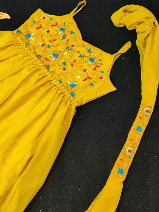 👗PRISHA PRESENTING NEW DESIGNER WEDDING WEAR AMBROIDERY SQUNCE WORK GOWN * uploaded by SN creations on 6/22/2022