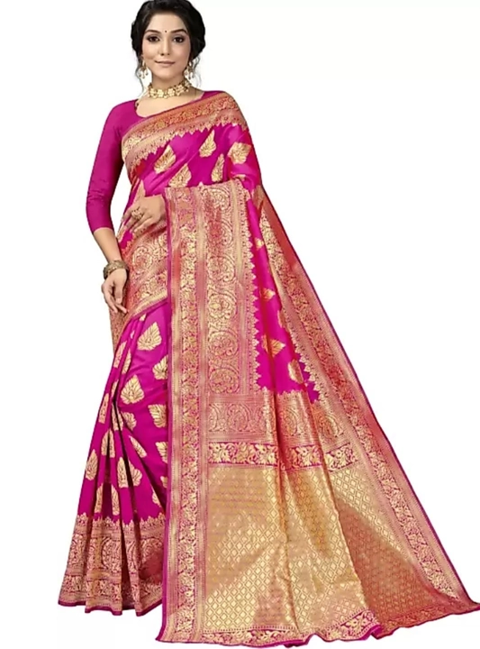 Post image Women Banarasi silk Embroidered Sari Colour -Red Price- 500/- Cod available Free Delivery