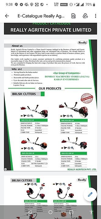 Gx35 brush cutter uploaded by Really Agritech Private Limited on 11/4/2020
