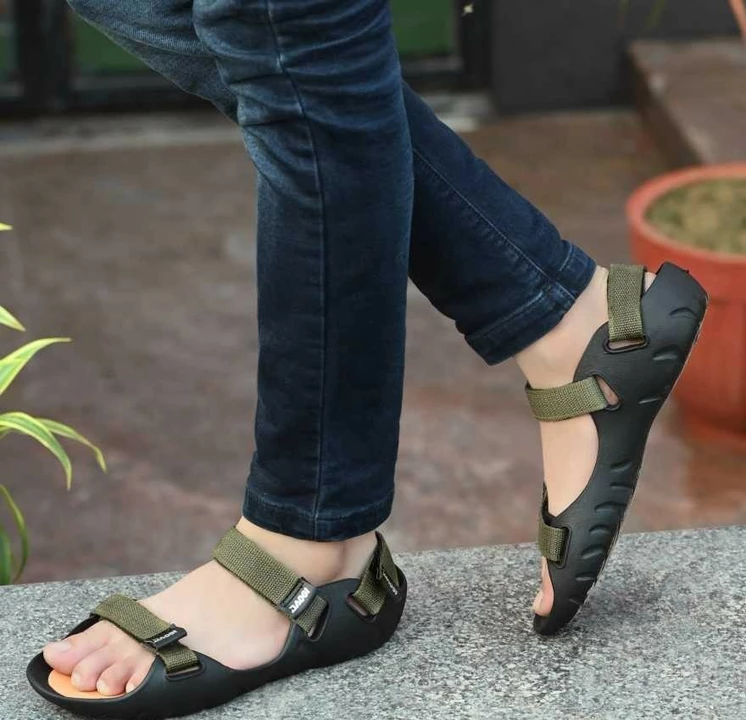 Lazy21 Synthetic Leather Olive 💚 Men Velcro Comfort 🤩😍 Daily Wear Stylish Roman Sandals  uploaded by www.lazy21.com on 6/22/2022