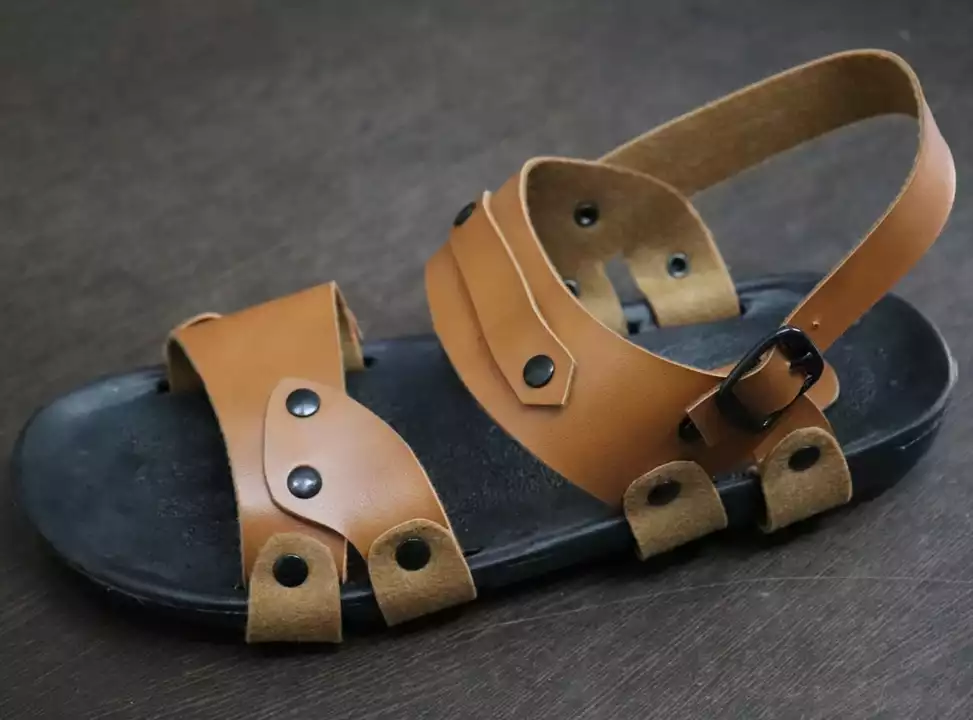 📣📣 Lazy21 Synthetic Leather Tan 🤎 comfortable Velcro Roman Daily Wear sandals for Men  uploaded by www.lazy21.com on 6/22/2022