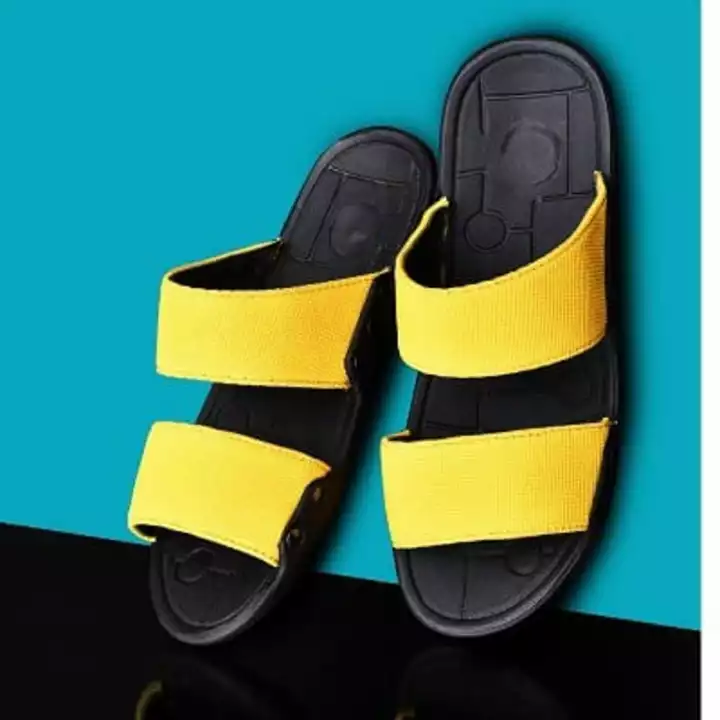 📣😍 Lazy21 Synthetic Leather Yellow 💛 Men Slip On comfort and Fashionable Daily Wear Slippers For  uploaded by www.lazy21.com on 6/22/2022