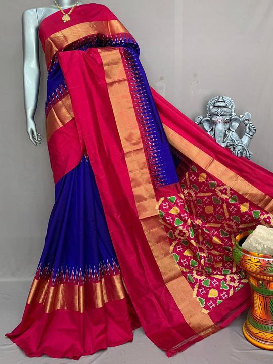 Double ikkat pattu sarees uploaded by Sunitha creations on 6/22/2022