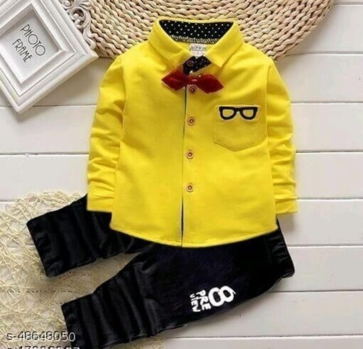 Post image 😍😍The most demanding Clothing Set in both offline and online stores. 
It contains fancy Trouser with Fullsleeves Shirt along with Cute Bow-Tie 😍🥰🥰🥰🥰