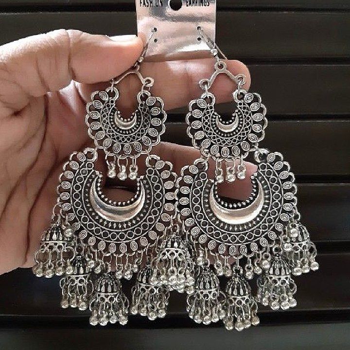 Silver Oxidised Jhumki Earrings uploaded by business on 11/5/2020